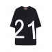 Черная футболка с логотипом No. 21 | Фото 1