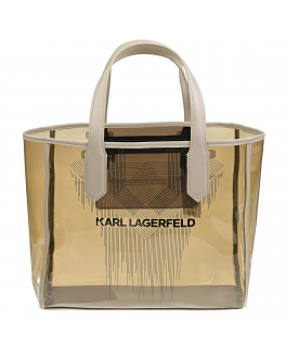 Прозрачная пляжная сумка, 34x29x13 см Karl Lagerfeld kids Бежевый, арт. Z10128 210 | Фото 1