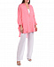 Розовая рубашка oversize c рукавом реглан 120% Lino | Фото 6