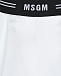 Белые шорты с черным поясом-резинкой MSGM | Фото 3