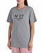 Серая базовая футболка с логотипом No. 21 | Фото 7