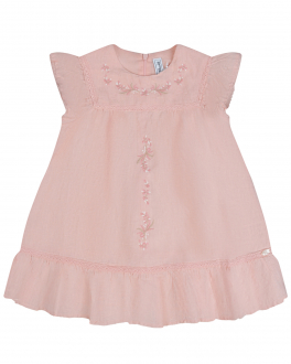 Розовое платье с вышивкой Tartine et Chocolat Розовый, арт. TU30001 33 ROSE FLUO | Фото 1