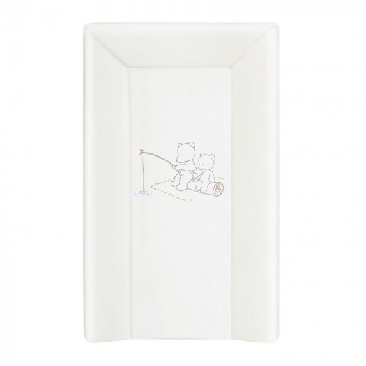 Мягкий пеленальный матрас Papa Bear white, 70х50 см, с изголовьем Ceba&Baby | Фото 1