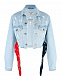 Голубая джинсовая куртка с поясом-банданой Forte dei Marmi Couture | Фото 6