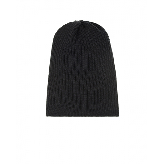 Темно-серая шерстяная шапка с отворотом Jan&Sofie | Фото 1