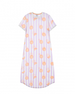 Ночная рубашка с принтом &quot;апельсины&quot; Sanetta Фиолетовый, арт. 245246 3667 | Фото 1