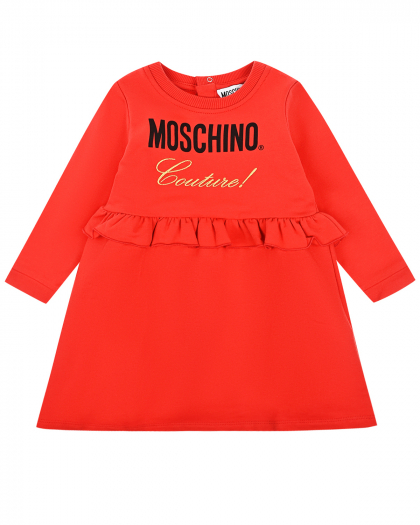 Красное платье с оборкой Moschino | Фото 1