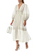Платье миди с объёмными рукавами, белое Forte dei Marmi Couture | Фото 3
