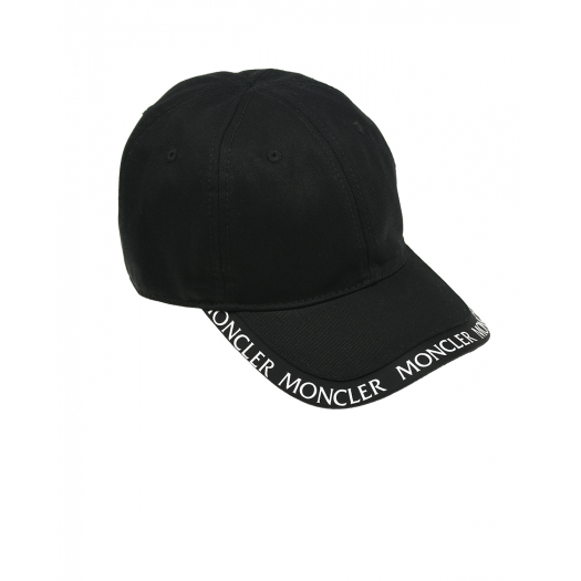 Черная кепка с лого на козырьке Moncler | Фото 1