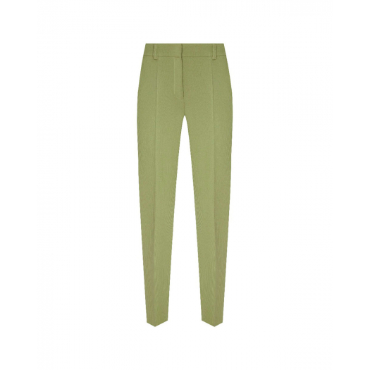 Зеленые брюки из габардина  | Фото 1