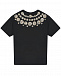 Черная футболка с принтом &quot;монеты&quot; Dolce&Gabbana | Фото 2