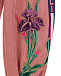 Розовые спортивные брюки с цветочными аппликациями GUCCI | Фото 4