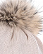 Шерстяная шапка со съемным меховым помпоном Catya | Фото 3
