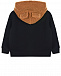 Черная спортивная куртка с коричневым капюшоном Moschino | Фото 2