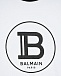 Белая футболка с черным логотипом Balmain | Фото 3