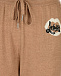 Коричневые джоггеры с вышивкой пайетками  | Фото 6
