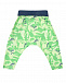 Зеленые спортивные брюки с принтом &quot;крокодилы&quot; Sanetta Kidswear | Фото 2