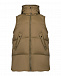 Удлиненная куртка бронзового цвета с меховой отделкой Yves Salomon | Фото 2