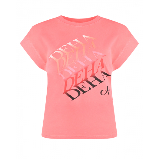 Розовая футболка с логотипом Deha | Фото 1