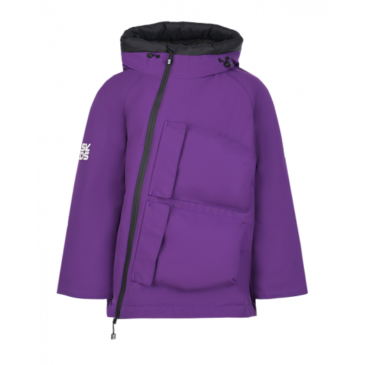 Фиолетовая мембранная куртка с капюшоном BASK | Фото 1