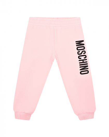 Розовые спортивные брюки с логотипом Moschino | Фото 1