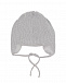 Серая шапка с серебристым принтом &quot;звезда&quot; Il Trenino | Фото 2
