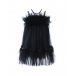 Черное платье с отделкой перьями  | Фото 1