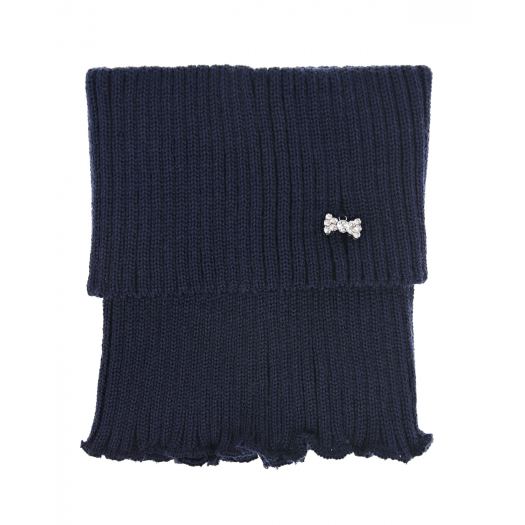 Темно-синий шарф-горло для девочек MaxiMo | Фото 1