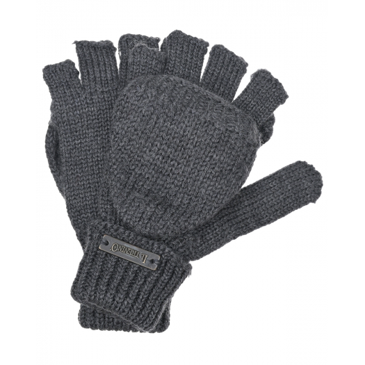 Серые перчатки-варежки Il Trenino | Фото 1