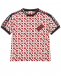 Бордовая футболка со сплошным логотипом Dolce&Gabbana | Фото 1