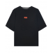 Черная футболка с оранжевым лого VASILEVICH | Фото 1