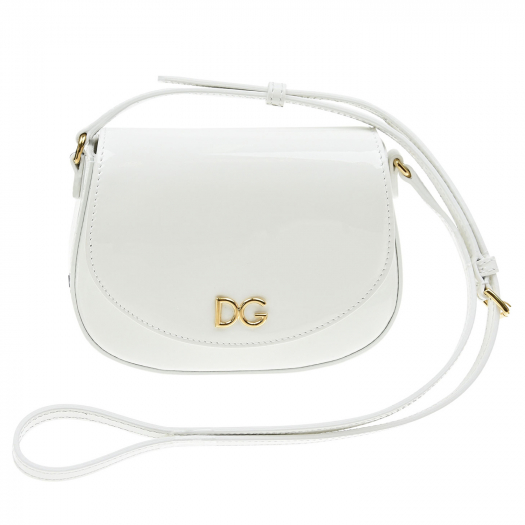 Белая лаковая сумка 12х6х16 см Dolce&Gabbana | Фото 1