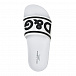 Белые шлепки с черным лого Dolce&Gabbana | Фото 4