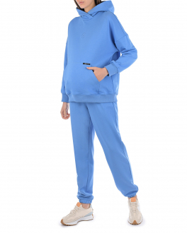 Синяя толстовка-худи с карманом-кенгуру Dan Maralex Синий, арт. 320932513 | Фото 2