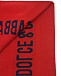Красный шарф из шерсти с логотипом Dolce&Gabbana | Фото 4