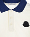 Белая толстовка-поло с контрастным воротником Moncler | Фото 3