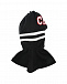 Черная шапка-шлем с белыми полосами Chobi | Фото 2