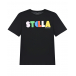 Черная футболка с разноцветным логотипом Stella McCartney | Фото 1