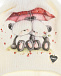 Белая шапка с декором &quot;Мишки под зонтом&quot; Il Trenino | Фото 3