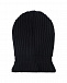 Черная шапка-шлем из шерсти Il Trenino | Фото 4