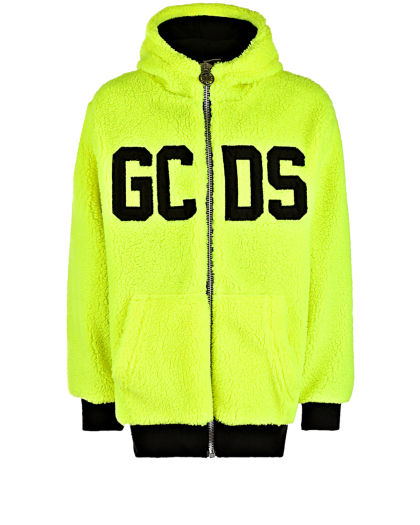 Салатовая куртка из эко-меха GCDS | Фото 1