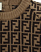 Коричневый джемпер с логотипом Fendi | Фото 3