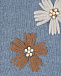 Голубой кардиган с цветочной вышивкой IL Gufo | Фото 3