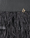 Черная юбка с отделкой перьями Miss Blumarine | Фото 3