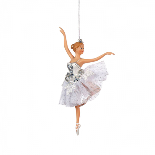 Подвеска &quot;Танцующая Балерина&quot; белый/серебро, 18 см, 3 вида, цена за 1 шт. Goodwill | Фото 1