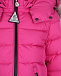 Розовое пуховое пальто приталенного кроя Moncler | Фото 4