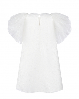 Белое платье с рукавами-крылышками Zhanna&Anna Белый, арт. ZA22040103-01 | Фото 2