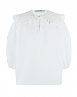 Белая блузка с рукавами-фонариками Vivetta Белый, арт. G111 V001 1101 | Фото 1