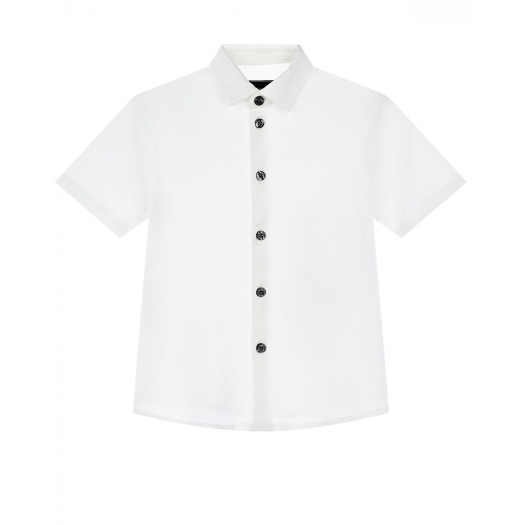Белая рубашка из трикотажа Emporio Armani | Фото 1