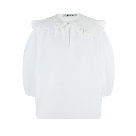 Белая блузка с рукавами-фонариками Vivetta | Фото 1